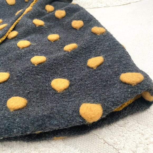 NWT ZARA Kids Fleece Lined Polka Dot Pom Pom Hooded Cape Size 3-4T - Picture 6 of 10